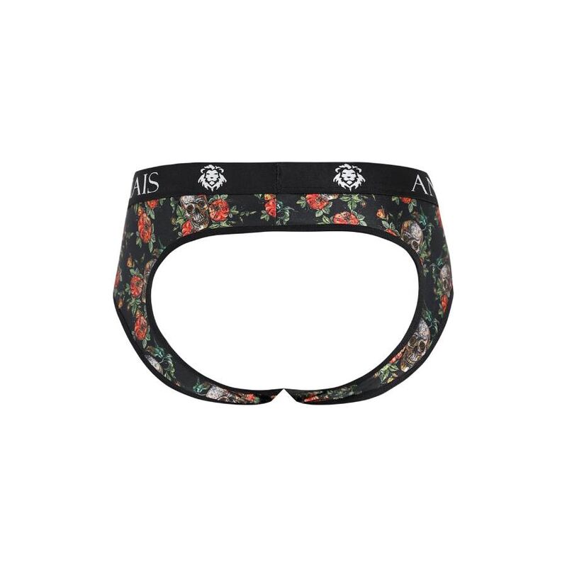 Schwarzer Jock-Bikini mit Rosen- und Totenkopfprint — Power