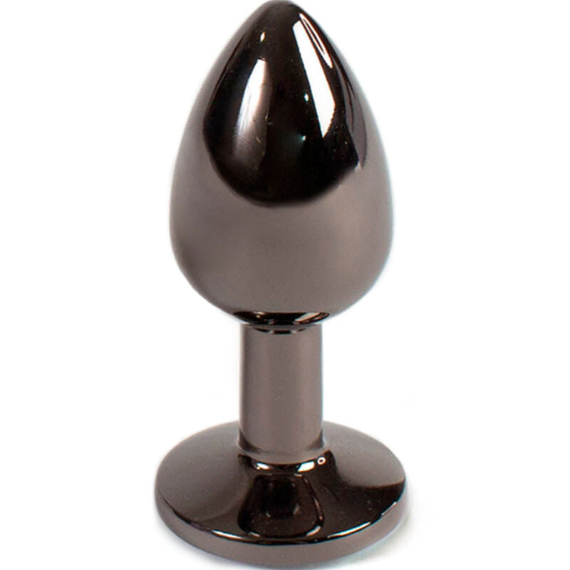 Plug métal anthracite poli 7 cm taille S — gros plan