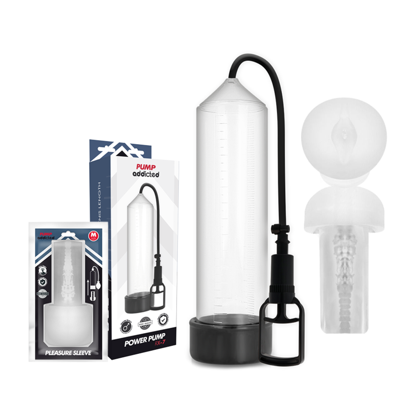 Pompe à pénis + masturbateur — emballage