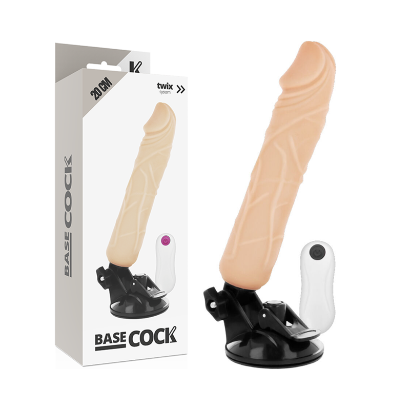 Gode vibrant réaliste 20 cm télécommande sans fil · Basecock · Godes Vibrants