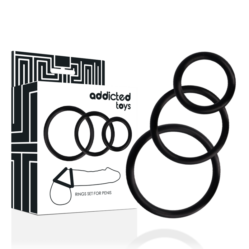 Set 3 cockrings extensibles — Potenz · Addicted Toys · Cockrings