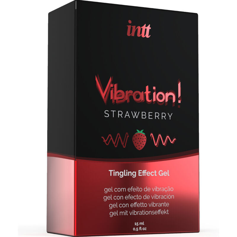 INTT PUISSANT STIMULANT INTIME GEL VIBRANT LIQUIDE FRAISE 15 ML
