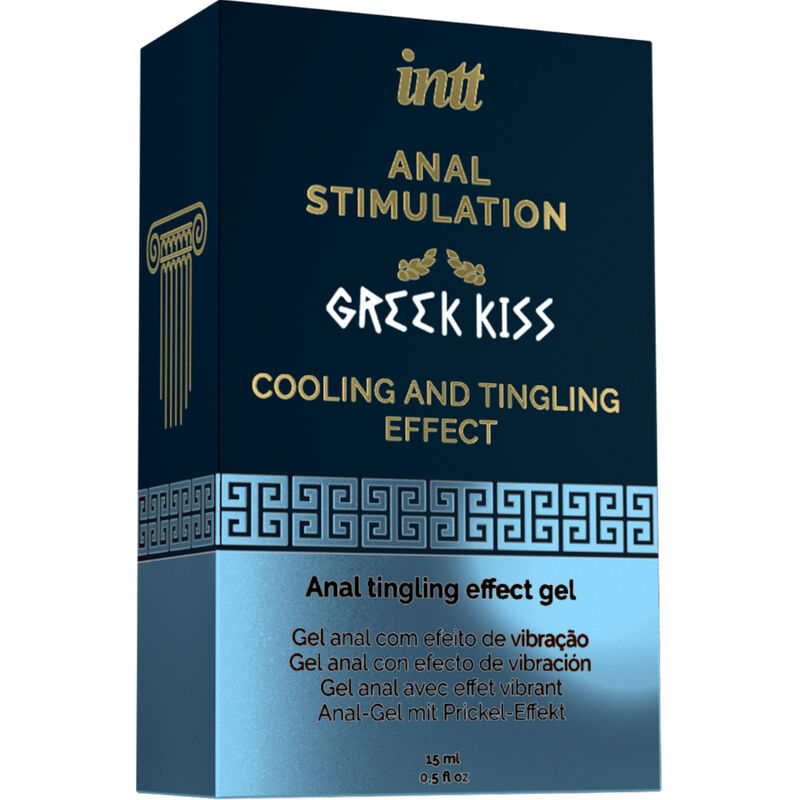 Gel stimulant anal effet froid et picotement 15 ml — Greek Kiss · Intt For Him · Lubrifiants aromatisés