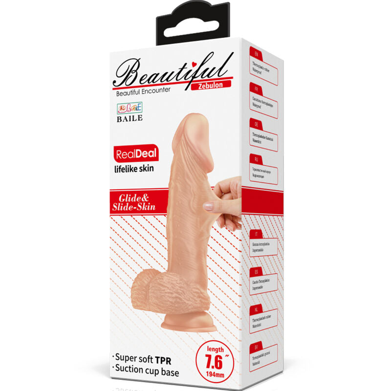 BAILE BEAUTIFUL ENCOUNTER ZEBULON GODEMICHET REALISTE FLEXIBLE 194 CM NATUREL