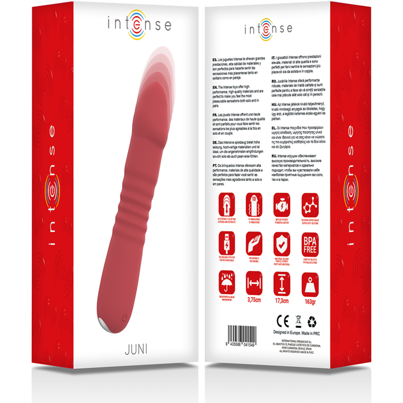 Vibrateur silicone va-et-vient automatique USB 17 cm — emballage