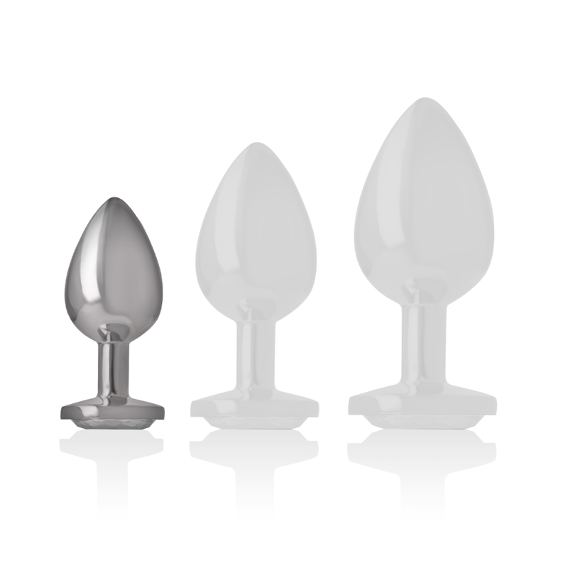 INTENSE PLUG ANAL EN METAL ALUMINIUM COEUR BLANC TAILLE S