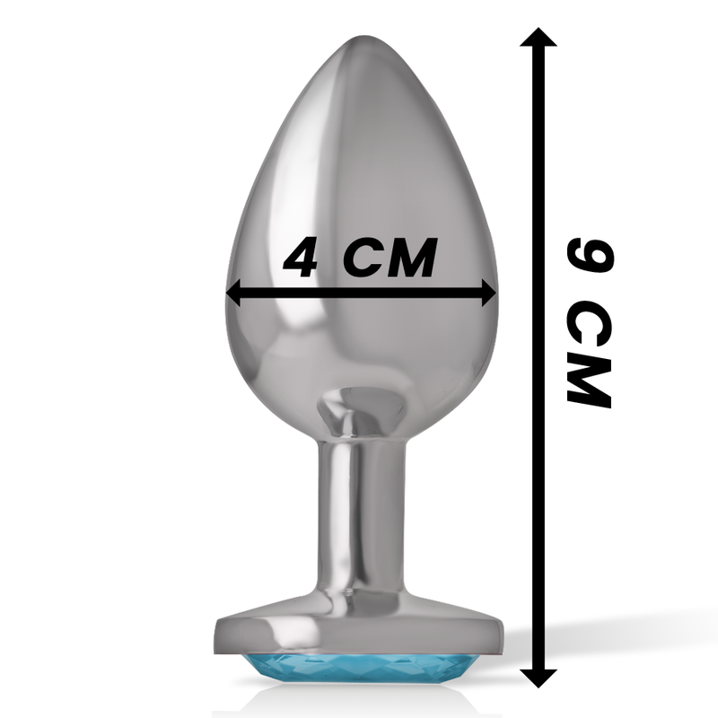 INTENSE PLUG ANAL METAL ALUMINIUM COEUR BLEU TAILLE L