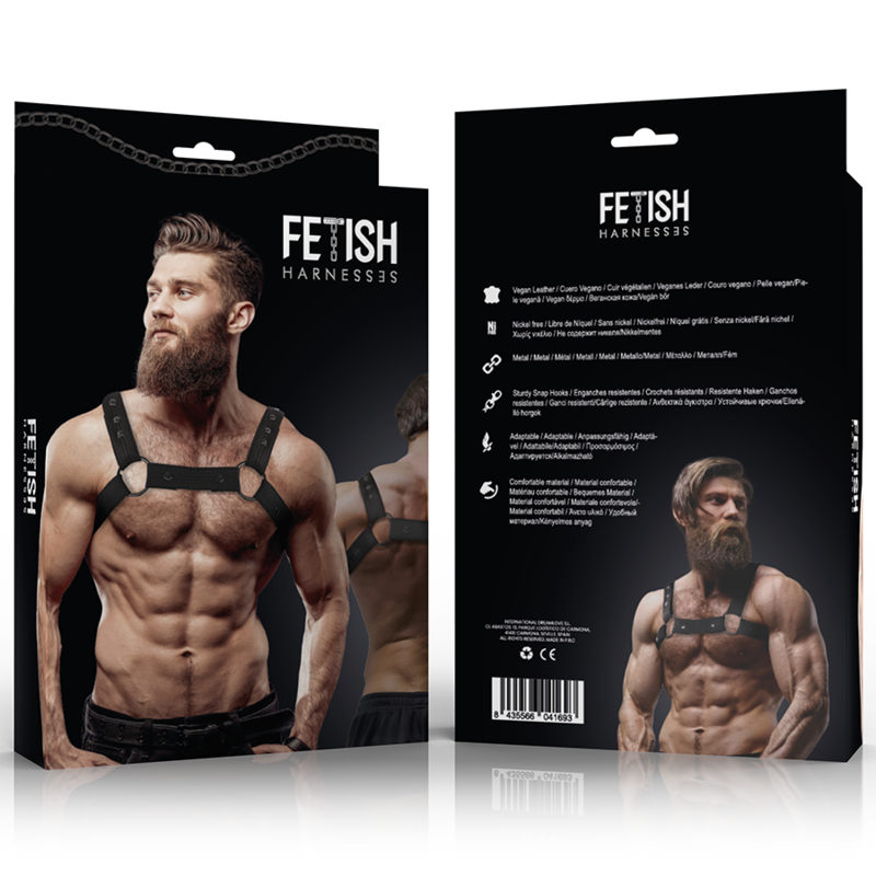 FETISH SUBMISSIVE ATTITUDE HARNAIS DE SPORT REGLABLE EN NEOPRENE POUR HOMMES
