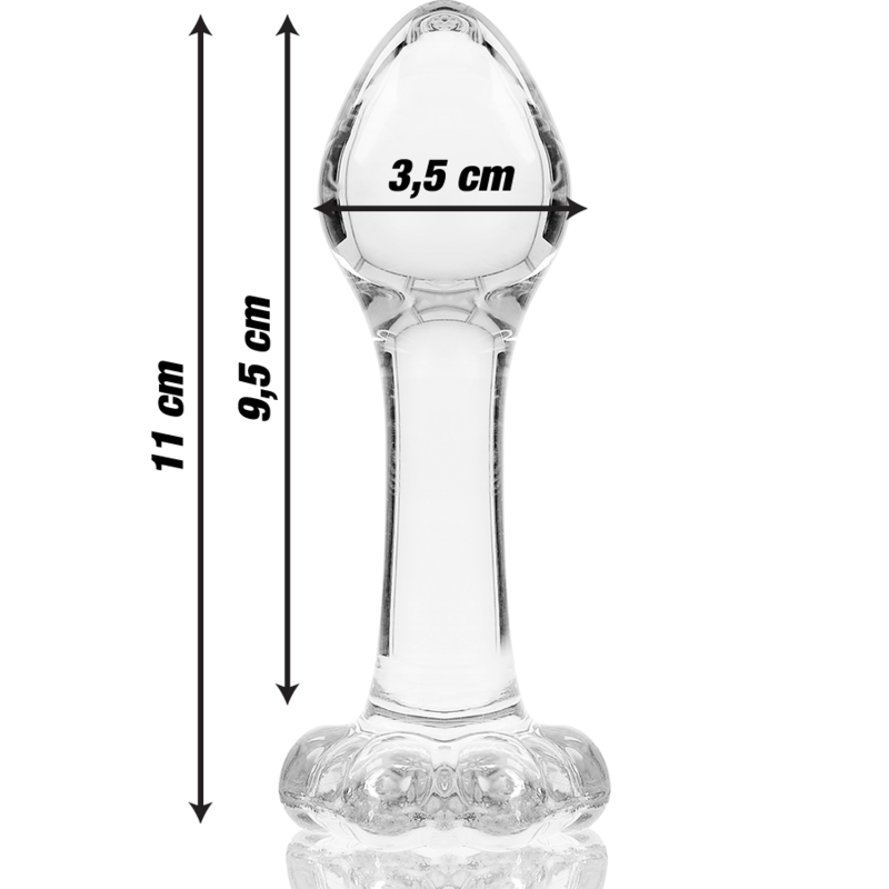 NEBULA SERIES BY IBIZA MODELO 2 PLUG CRISTAL TRANSPARENTE 11 CM O 35 CM