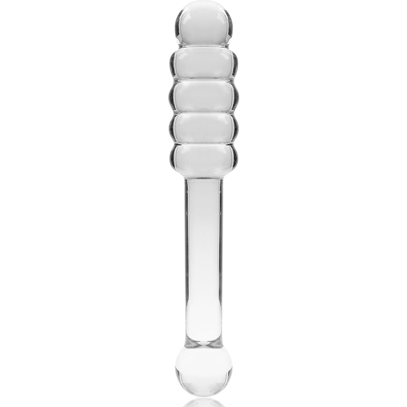 Gode verre double embout ondulé 20,5 cm — en situation