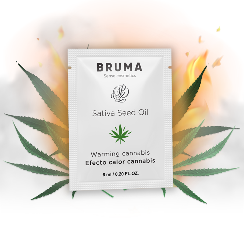 BRUMA HUILE DE GRAINES DE SATIVA GEL GLISSANT RECHAUFFANT SAVEUR DE CANNABIS 6 ML