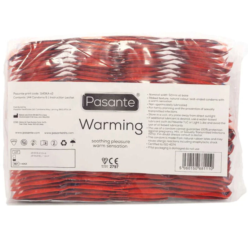 PASANTE PRESERVATIFS EFFET CHAUFFANT SAC 144 UNITES