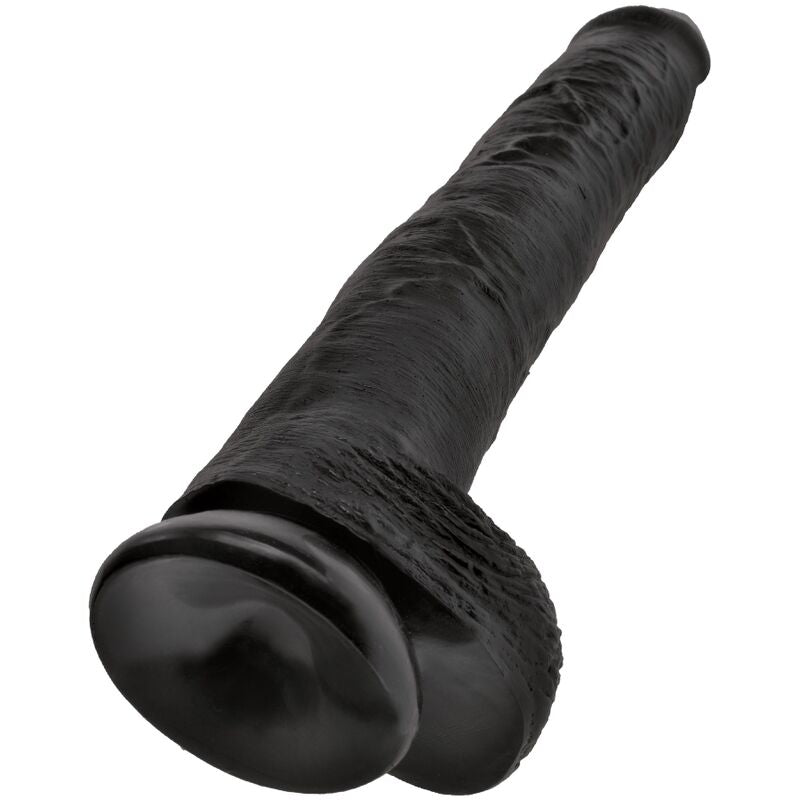 KING COCK PENIS REALISTE AVEC BOULES 305 CM NOIR