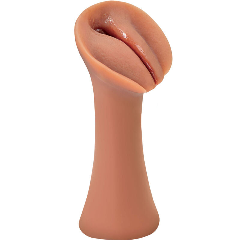 Slippery Slit dark skin-tone textured self-lubricating masturbator