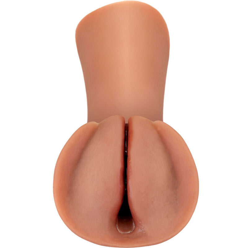 Slippery Slit dark skin-tone textured self-lubricating masturbator