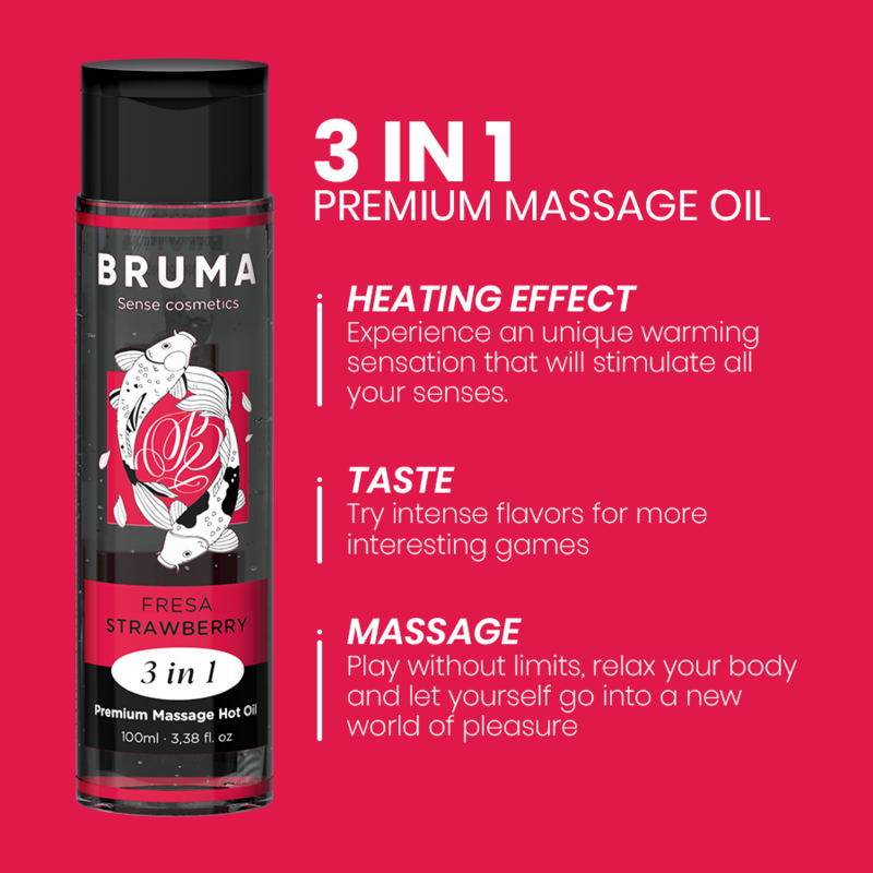 Edible Warming Massage Oil Strawberry 100 ml