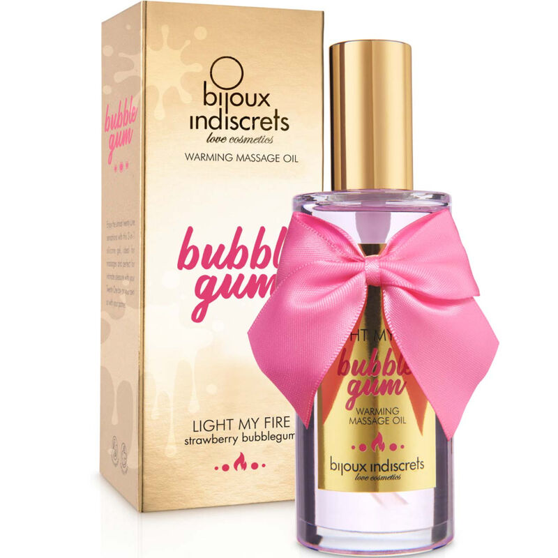 Huile de massage chauffante comestible bubble gum 100 ml — Light My Fire