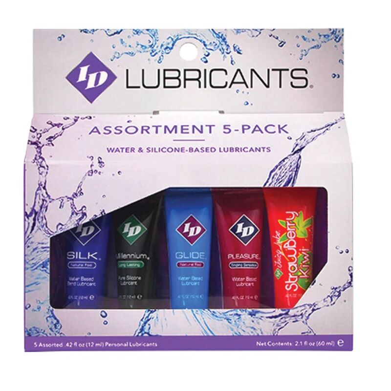 ID JUICY LUBE ASSORTIMENT DE 5 TUBES DE LUBRIFIANT 12 ML