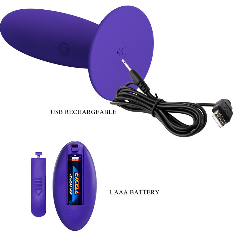 PRETTY LOVE VIBRATEUR ANAL YOUTH PLUG TELECOMMANDE VIOLET