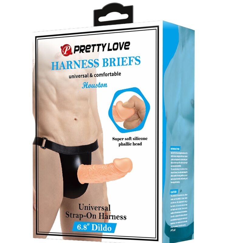Harnais slip Pretty Love avec gode inclus — emballage