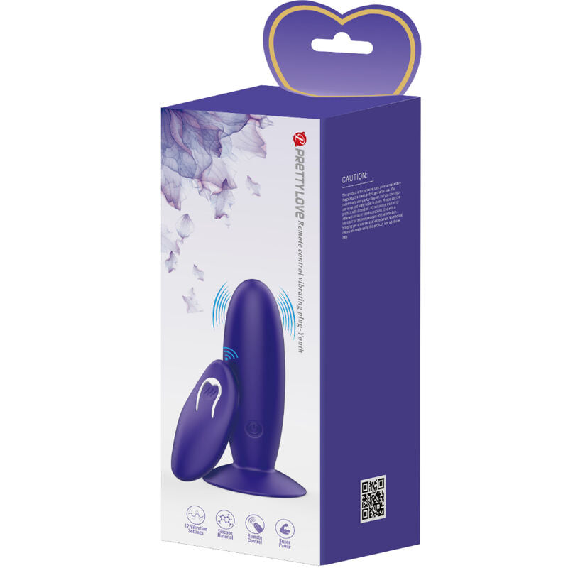 PRETTY LOVE VIBRATEUR ANAL YOUTH PLUG TELECOMMANDE VIOLET