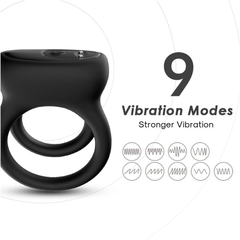 ARMONY VIBRATEUR DOUBLE ANNEAU NOIR
