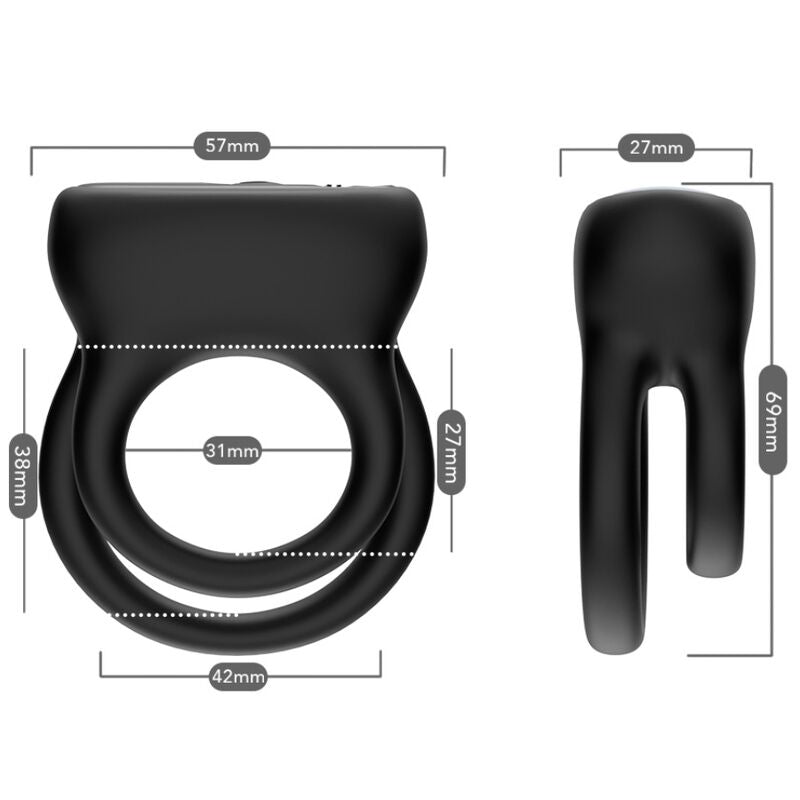 ARMONY VIBRATEUR DOUBLE ANNEAU NOIR