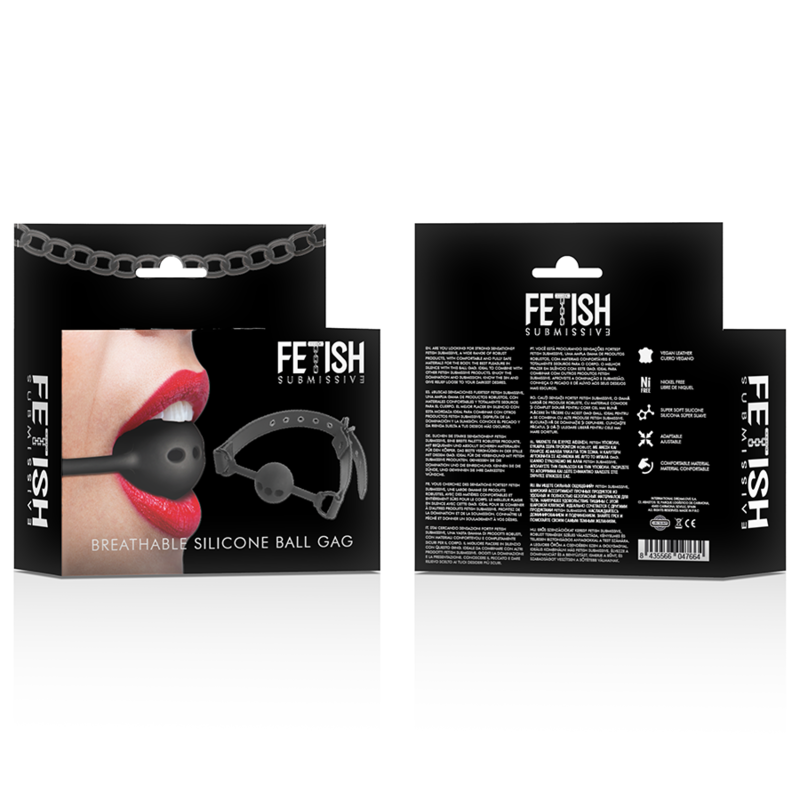 FETISH SUBMISSIVE BONDAGE BAILLON A BOULE EN SILICONE RESPIRANT