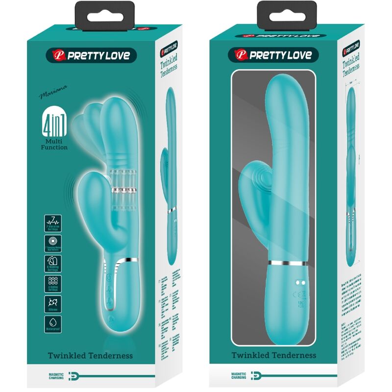 Pretty Love Multifunction G-Spot Vibrator Aqua Green