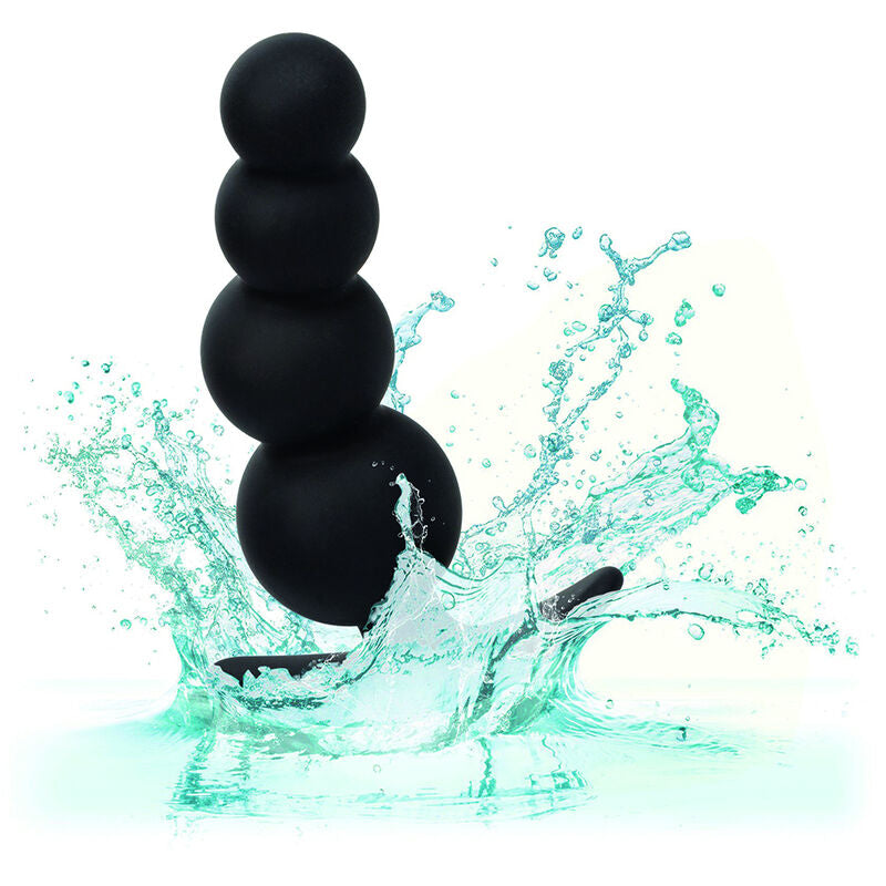Plug anal silicone 4 perles graduées 11,5 cm — texture visible