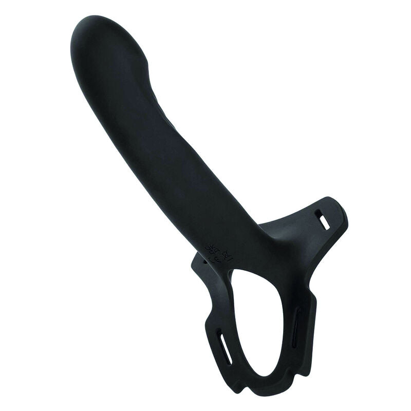 Harnais vibrant silicone avec sonde prostatique 16 cm — vue détaillée