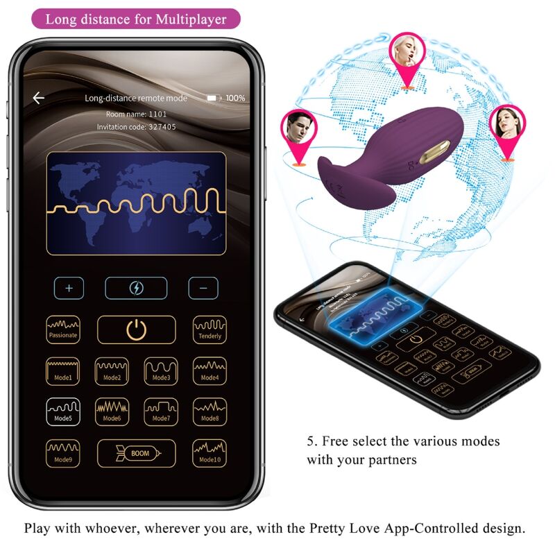 PRETTY LOVE PLUG ANAL CONTROLE PAR APPLICATION JEFFERSON VIOLET
