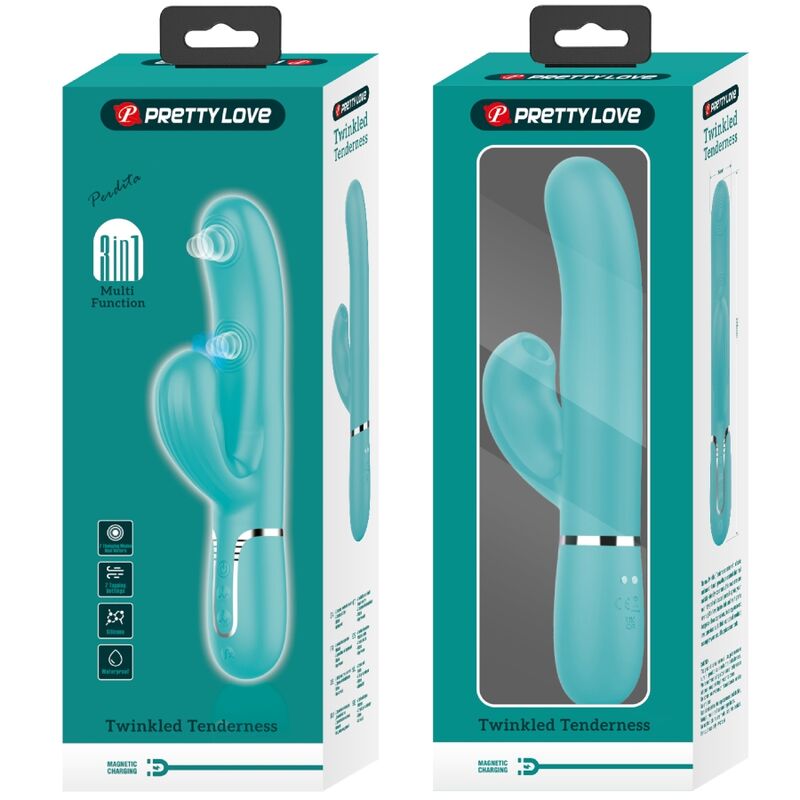 Pretty Love Perlita 3-in-1 Vibrator Aqua Green