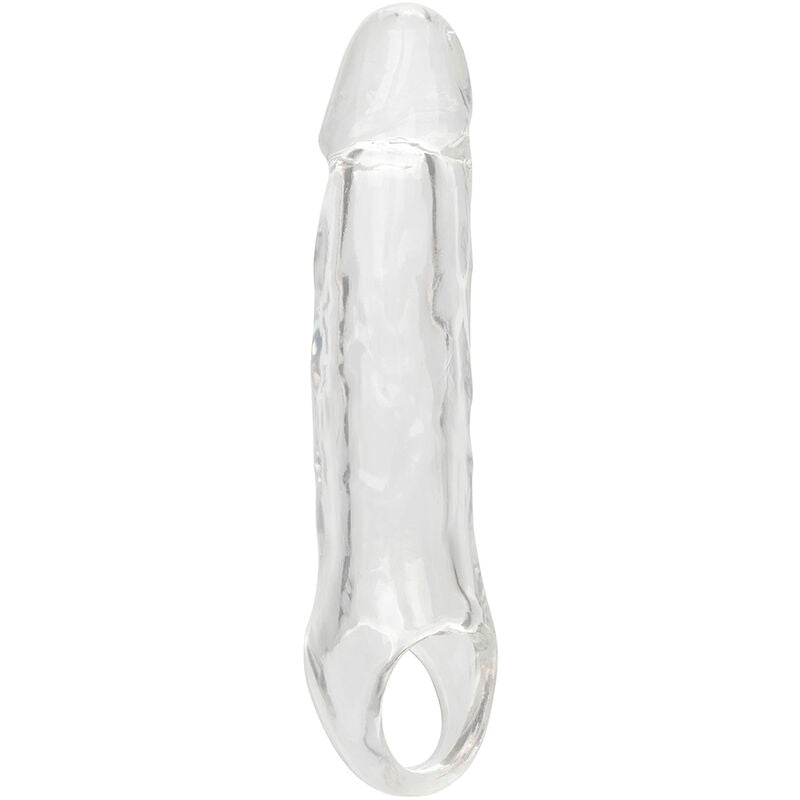 Transparente Penishülle 14 cm mit geformter Eichel — Nahaufnahme