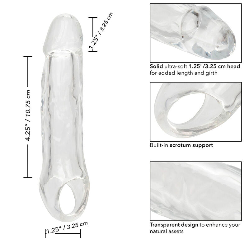 Transparente Penishülle 14 cm mit geformter Eichel — Präsentation