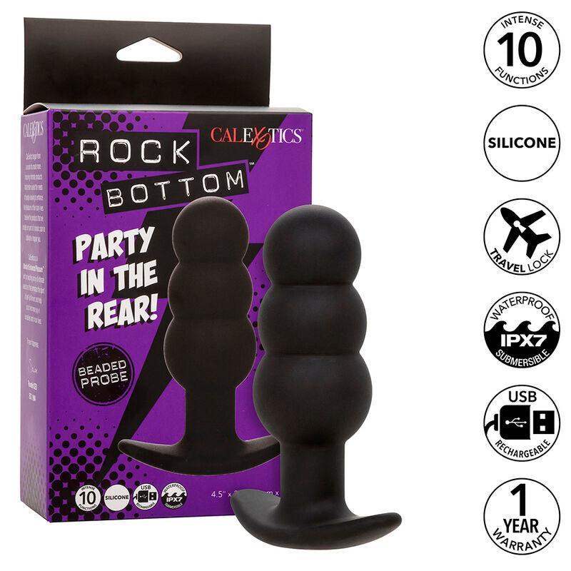 Plug vibrant perlé 10 modes — Rock Bottom Beaded · Calexotics · Plugs Vibrants