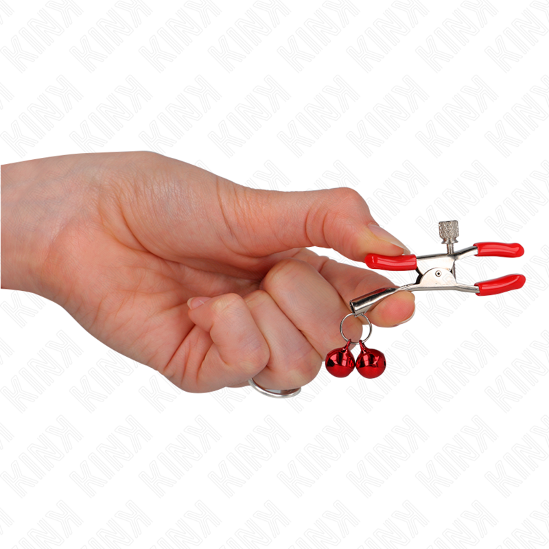 KINK PINCE A METON DOUBLE CLOCHE ROUGE ROUGE 6 CM