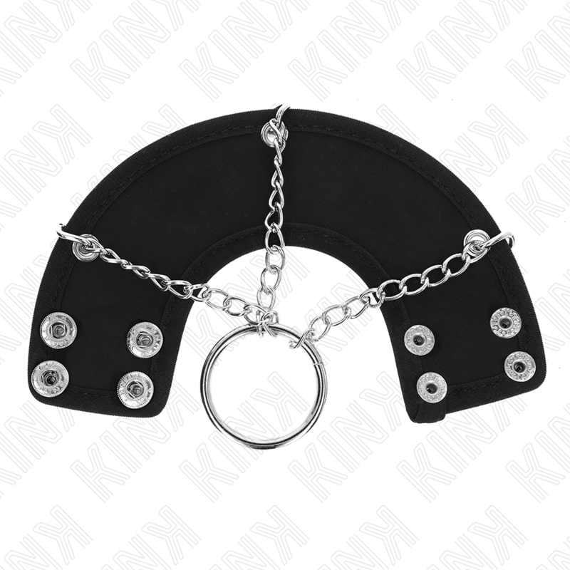 KINK ANNEAU PENIS CHAINE 4 CM 7 CM METAL AVEC CEINTURE EN CUIR