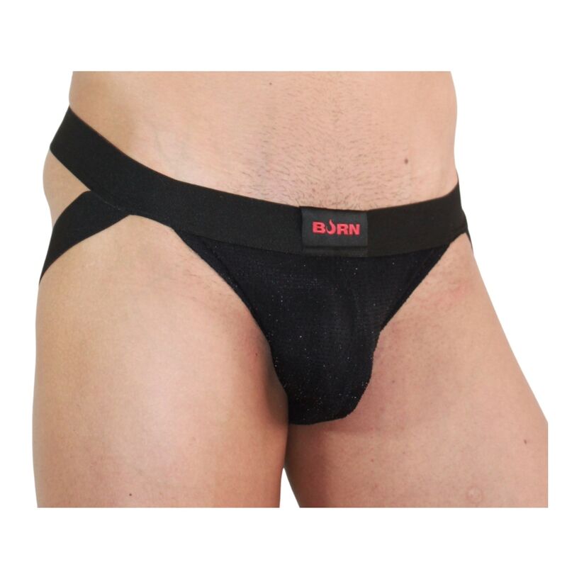 Schwarzer glitzernder Jockstrap — 003