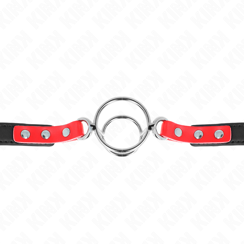 KINK GAG AVEC PLUSIEURS O RINGS 4 48 CM ROUGE 38 X 56 CM