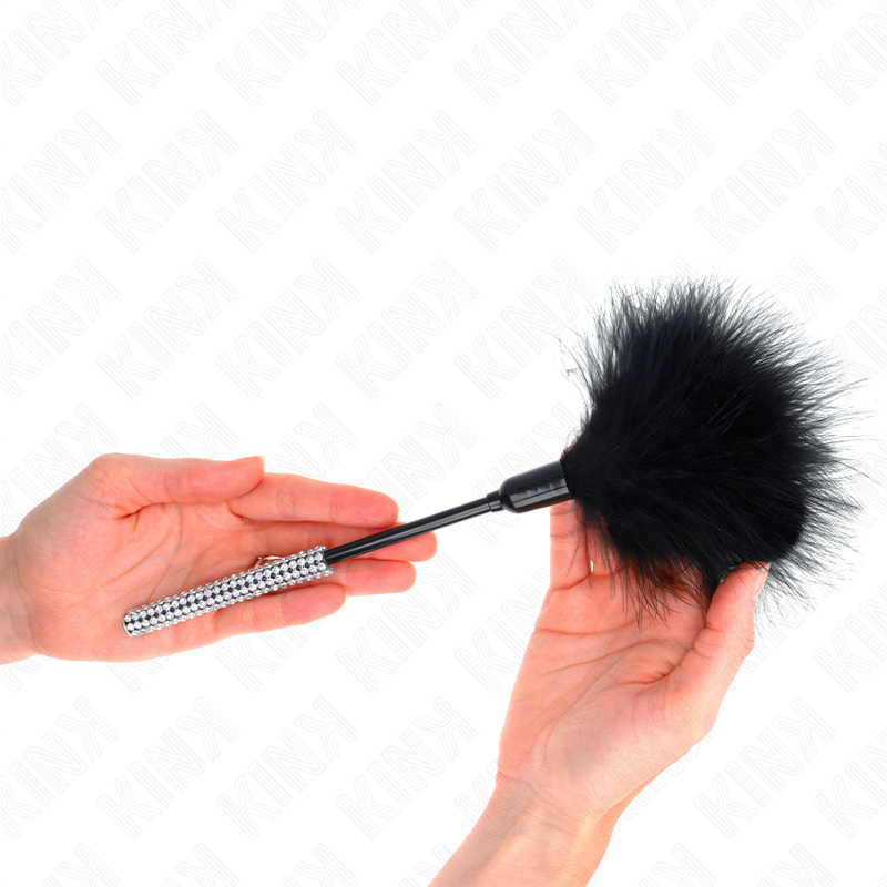 KINK PLUMES CHACOUILLES AVEC MANCHE STRASS 27 CM