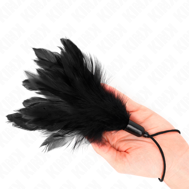 KINK - PLUMES CHACOUILLÉES AVEC MANCHE CORDE BASE PLASTIQUE 15 CM · Kink Impact & Touch · Plumes
