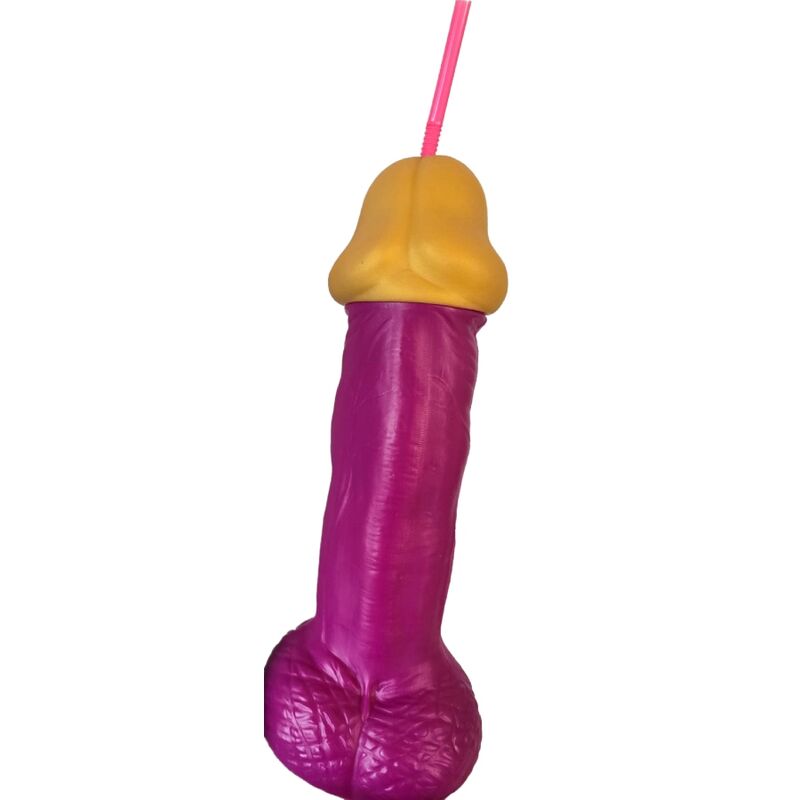 DIABLO PICANTE VERRE PENIS EN PLASTIQUE FUCHSIA