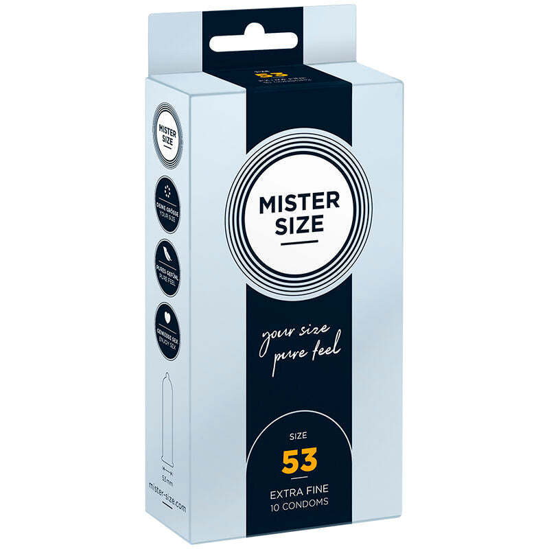 MISTER SIZE PRESERVATIF TAILLE M 53 MM 10 UNITES