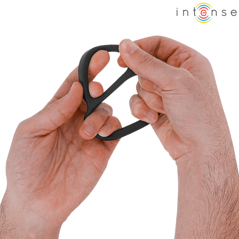 INTENSE BOBBY DOUBLE ANNEAU PENIS EN SILICONE NOIR
