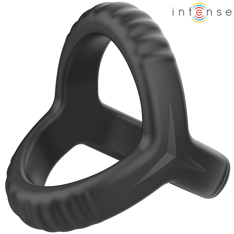 INTENSE CARSON ANNEAU PENIS DOUBLE SILICONE NOIR MODELE 4