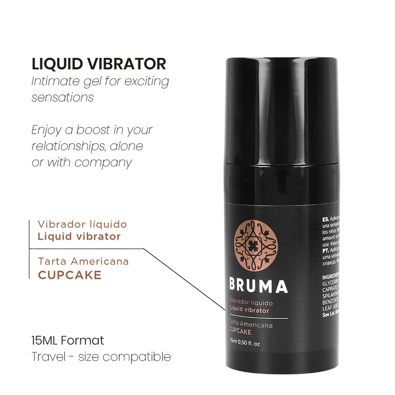BRUMA VIBRATEUR LIQUIDE ULTRA GLISSANT CUPCAKE 15 ML