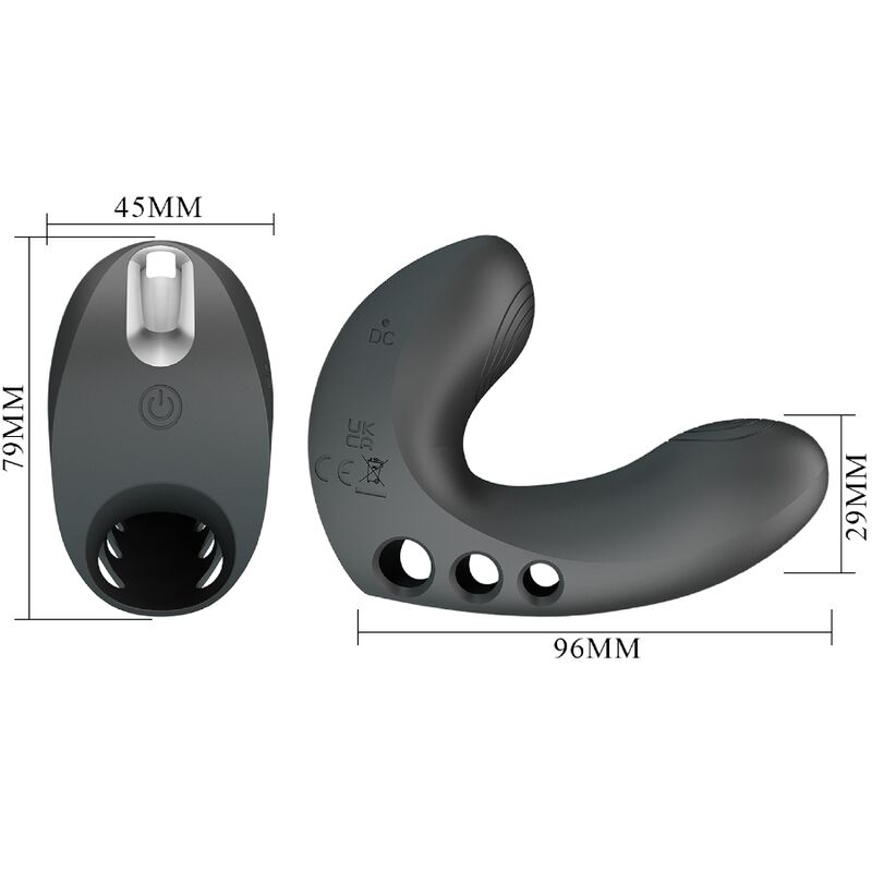 PRETTY LOVE VIBRATEUR DOIGT CAMELIA 7 VIBRATIONS NOIR