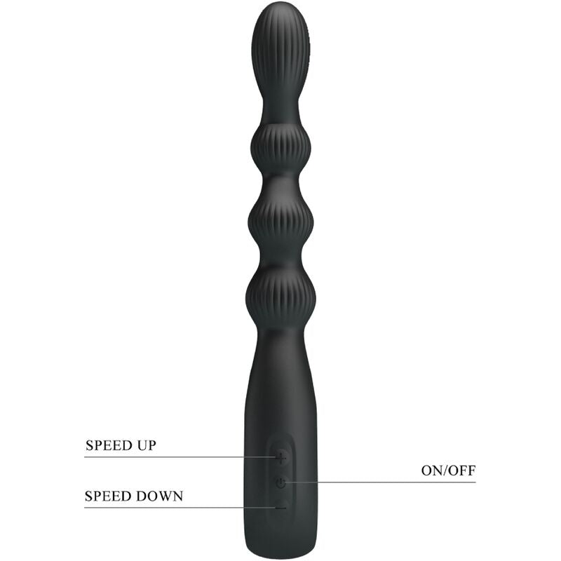 PRETTY LOVE VIBRATEUR ANAL FEDERER 12 VIBRATIONS NOIR