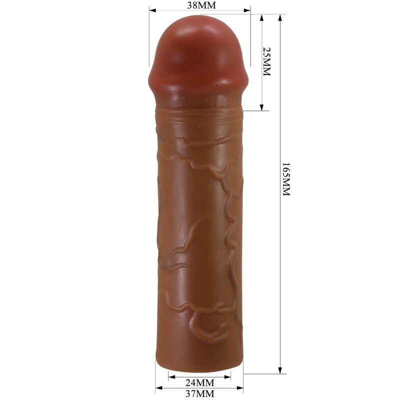 Gaine d'extension réaliste +2,5 cm veinée — en situation